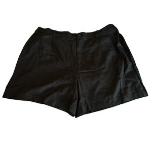 Time and Tru Women's Black Linen Blend Shorts